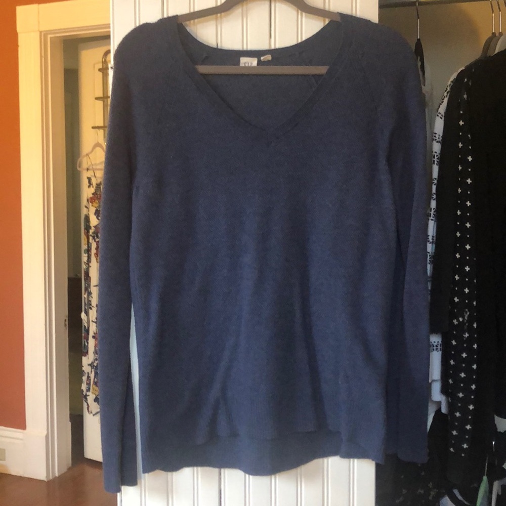 Navy v neck sweater
